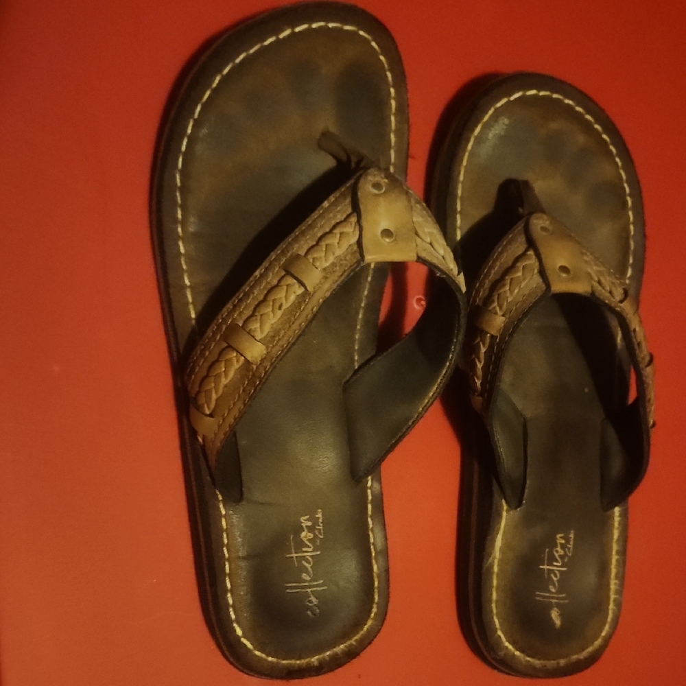Clarks Brown Leather Sandals